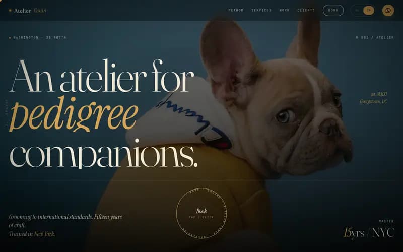 Atelier Canin website preview